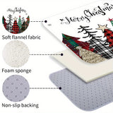 CF-144pcs Christmas tree shower curtain decoration, beautiful housewarming gift, modern home decoration shower curtain set, waterproof shower curtain and toilet floor mat three piece set with 12 shower curtain hooks