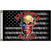 AMERICA RISING SKULL Biker Flag Set - 3x5 Feet