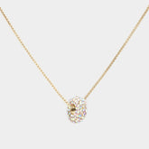 Bead Embellished Ring Pendant Necklace