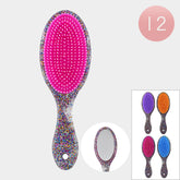 Confetti Mirror Hair Brushes - Brushes for Styling and Detangling MOQ-12 pcs