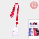 American Flag Keychain ID Holders