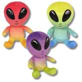Rainbow Alien Soft Plush Kids Toy In Bulk - Assorted