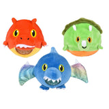 3" Dinosaur Squeezy Bead Plush – Assorted Colors, Soft, Squishy, and Fun