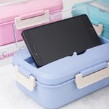 Wheat Straw Lunch Box Containers For Adults & Kids 3 in 1 Compartment