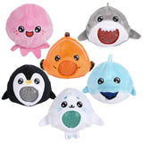 3" Sea Life Squeezy Bead Plush Kids Toys– Assorted