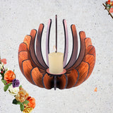 Wooden Lotus Deepam Kundulu