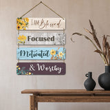 Positive Quotes Wooden Wall Art Hanging for Home Decor