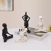2907BA Cross-Border Hot Sale American Country Skeleton Yoga Character Resin Craft Ornament Halloween Halloween Decorations