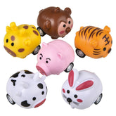Mini Animal Pull Back Car Kids Toy - Assorted