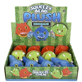 Dinosaur Squeezy Bead Plush Kids Toy In Bulk - Assorted