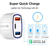 3-Port USB Fast Car Charger Adapter Type C Port for Android