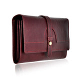 Women's Leather Handmade Wallet For Currency & Card Holder with Zipper pocket