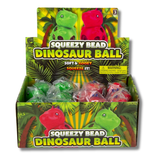Squeezy Bead Dinosaur Ball Toy For Kids in Bulk - Assorted
