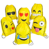 Emoticon Drawstring Bagpack kids toys In Bulk