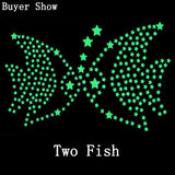1607BA Pvc Stars Glow Stickers Luminous In Dark Night Fluorescent Wall Art 3D Home Decals For Kids Room Ceiling Switch Decoration