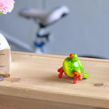 2307BA 3D Frog Funny Car Office Desk Computer Decor Ornaments Miniatures Decorations, Landcrape Bonsai Garden Decor, Xmas Gift
