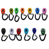 2307GP Dog Training Clicker Pet Cat Plastic New Dogs Click Trainer Aid Tools Adjustable Wrist Strap Sound Key Chain Dog Supplies