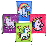 Unicorn Drawstring Backpack In Bulk- Assorted