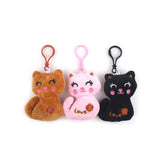 Soft Cat Plush Stuffed Doll Keychains Kids Toy - Assorted