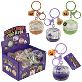 Liquid Halloween Themed Jack O Lantern Clip On Keychain Toy