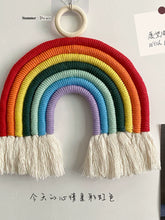 27june INS Colorful Rainbow Hand-Woven Wall Ornaments