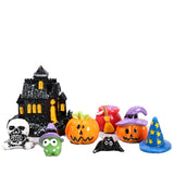Halloween Ghost Festival Pumpkin Lamp Skull Bat House Ghost Monster Small Ornaments Micro Landscape DIY Decoration Accessories