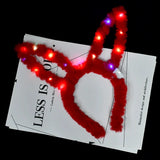 TA1510 Plush Rabbit Eared Luminous Headdress