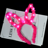 TA1510 Plush Rabbit Eared Luminous Headdress