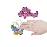 Butterfly  Flip Sequin Keychain In Bulk