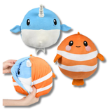 Plush Reverse Sea Life Animal Toy In Bulk - Assorted
