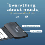 Roll Up Piano Portable Electronic Piano with 61 Key