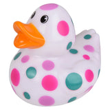 Polka Dot Patterned Rubber Ducky Kids Toy - Assorted