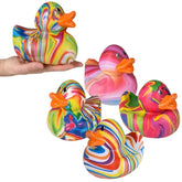 Large Rubber Printed Duckies Toy For Kids - Assorted