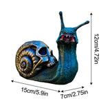 2307BA Halloween Bloody Snail Figurines Anti Fade Small Insect Animal Ornament Realistic Mini Snail Sculpture For Children Desk Decor