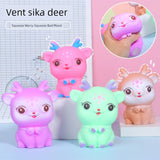 TA1510 Vent Decompression Sika Deer Creative Decompression Compressable Musical Toy