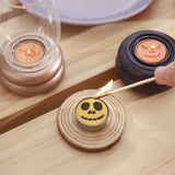 1009BA Nicole Haunted Grins Tealight Candle Silicone Mold Halloween Candle Mould Handmade Candle Making Supplies