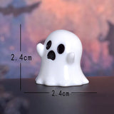 2808BA Figurine Miniature Lovely Cartoon Pumpkin Ghost Micro Landscape Ornaments For Halloween Decorations Home Office Desk Room Decor