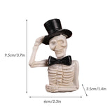 0709BA 2024 New Halloween Ghost Skulls Pumpkins Resin Ornament Halloween Home Desk Decorations