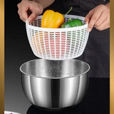 1007GG Vegetable Dehydrator Electric Cleanse Dryer Strainer Fruit and Vegetable Dry Wet Separation Dehydrator Kitchen Gadgets Products