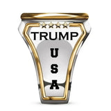 New Fashionable And Exquisite Personalized Trump Two-Color Ring For Personalized Hip-Hop Men And Women Jewelry Gifts