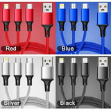 3 In 1 USB For iphone 14 Xiaomi Huawei Mate 40 Type C Cable