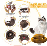 D2407TA Magic Organ Cat Toy Cats Scratcher Scratch Board Round Corrugated Scratching Post Toys for Cats Grinding Claw Cat Accessories