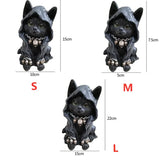 2307BA Gothic Cat Witch Decorated Garden Halloween Figurine  Decoration Accessories Decorations for Home Desk  Decor Modern