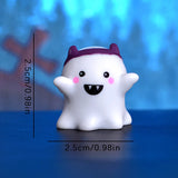 2307BA Figurine Miniature Lovely Cartoon Pumpkin Ghost Micro Landscape Ornaments For Halloween Decorations Home Office Desk Room Decor