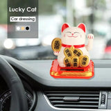 Wealth Waving Hand Cat Chinese Lucky Cat Cartoon Ornament Cute Waving Arm Beckoning Fortune Cat For Home Office Decoration