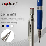 Mechanical Pencil Set 2.0 mm with 2B Black/Colors Lead Refill