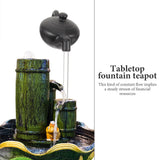 0907BA Home Decoration Indoor Desk Fountain Teapot Chinese Tabletop Tube Office Decore Ornament Zen Water