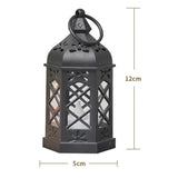 2307BA Electronic Candle Light High Brightness Flicker Free Battery-Operated Retro Design Halloween Desk Lantern Lamp Decor For Camping