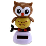 2808TA Cute Desk Figurines Adorable Solar Powered Swinging Toy Owl Style Dancing Ornament Car Office Decor Dancing Animal Birthday Gift