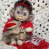 8Inch Reborn Doll Kit Cute Anna Monkey Banana Unfinished Doll Blank Parts Bebe Reborn Kit